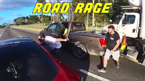 REDNECKS JUMP OUT OF TRUCK TO ASSAULT TESLA || USA & Canada