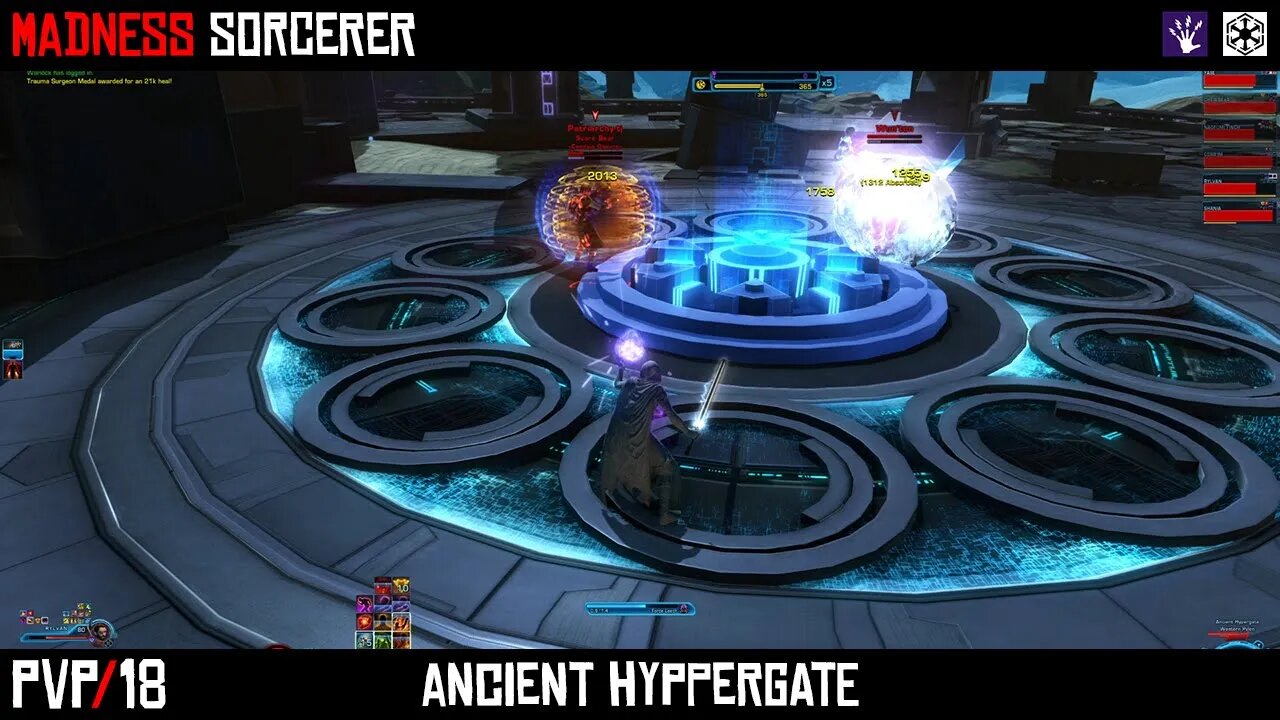 SWTOR 7.0 Madness Sorcerer PvP. Legacy of the Sith. Ancient Hypergate. DoT Burst Build