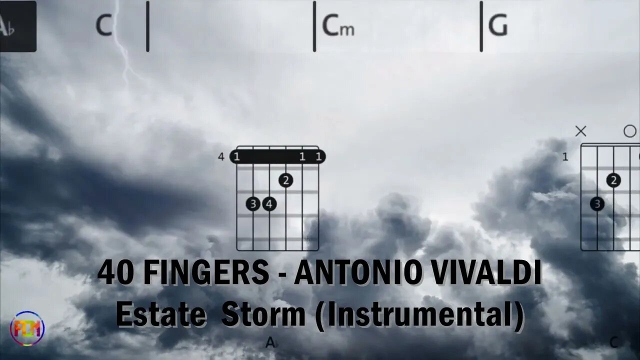 40 FINGERS Antonio Vivaldi Estate Storm FCN GUITAR CHORDS & LYRICS INSTRUMENTAL