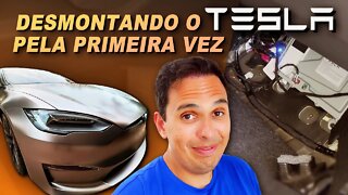 Desmontei meu Tesla Model S Plaid!!! Será que consegui montar tudo de novo?