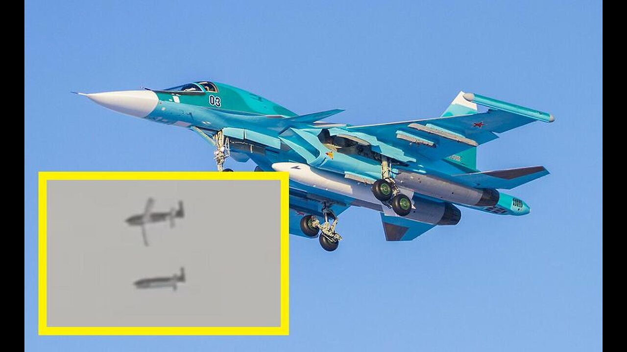 Aviones Su-34 rusos lanzan bombas equipadas con módulos de planificación