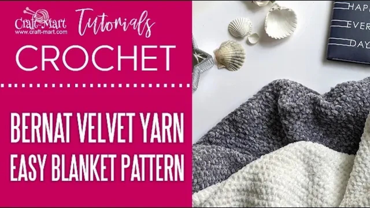 Easy Bernat Velvet Yarn Blanket Free Pattern