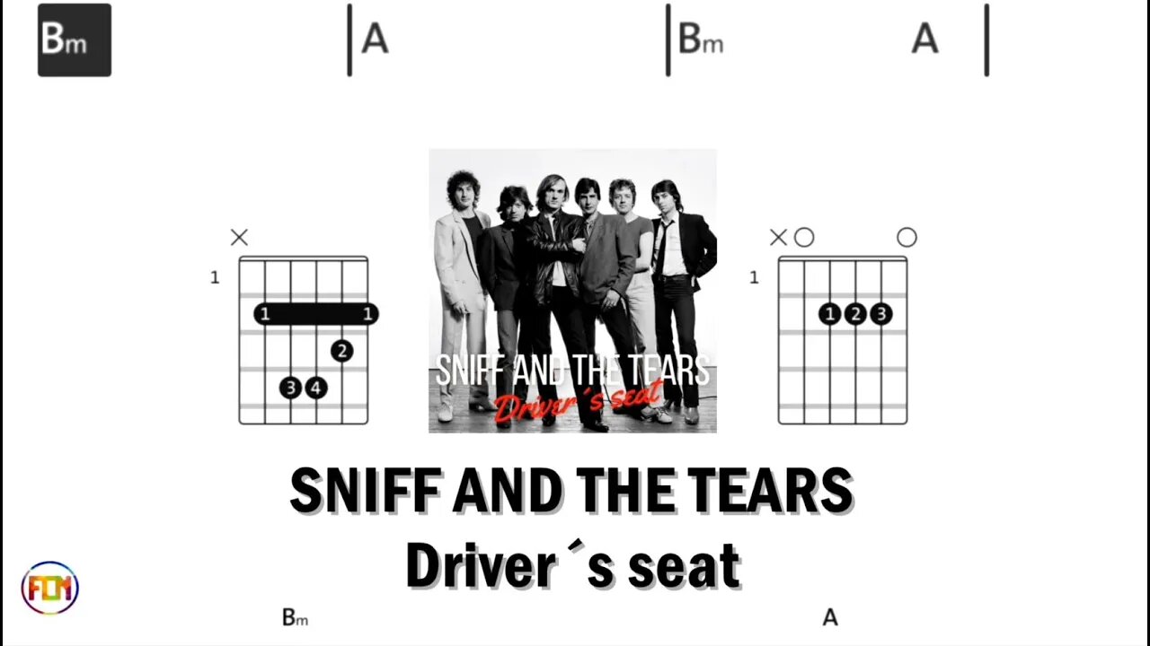 SNIFF AND THE TEARS Driver´s seat - (Chords & Lyrics like a Karaoke) HD