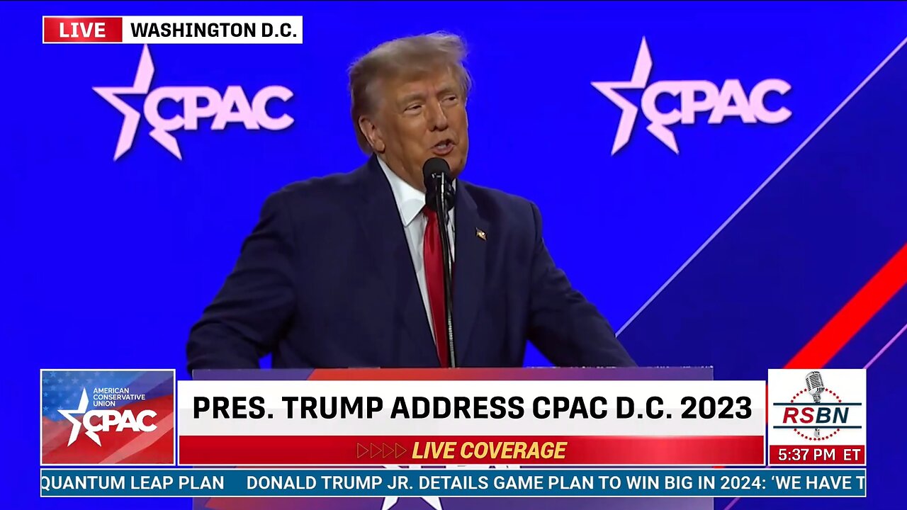 LIVE: Donald Trump delivering Keynote speech at CPAC 2023 …