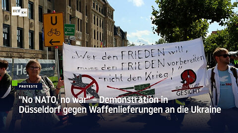 "No NATO, no war" – Demonstration in Düsseldorf gegen Waffenlieferungen an die Ukraine