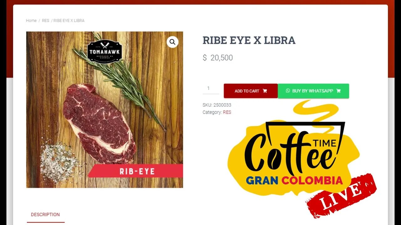 Buying Good Rib Eye! Live on Coffee Time. 11 AM, 9 July 2023