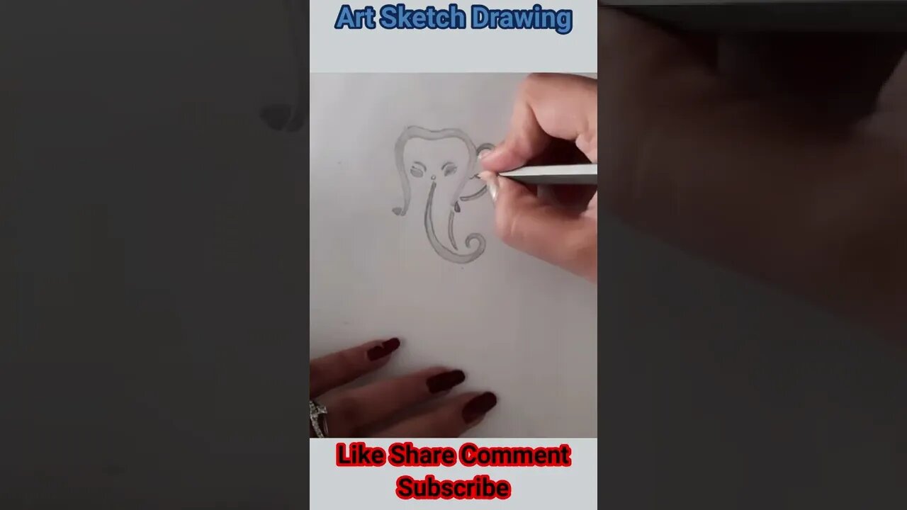 Pencil Drawing Ganesha Easy Step by Step Shorts-2 l Ganpati Easy Drawing #shorts #drawingshorts