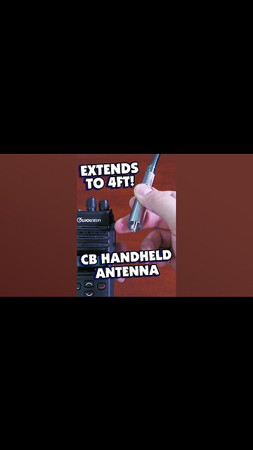 This handheld CB Antenna extends to 4ft!