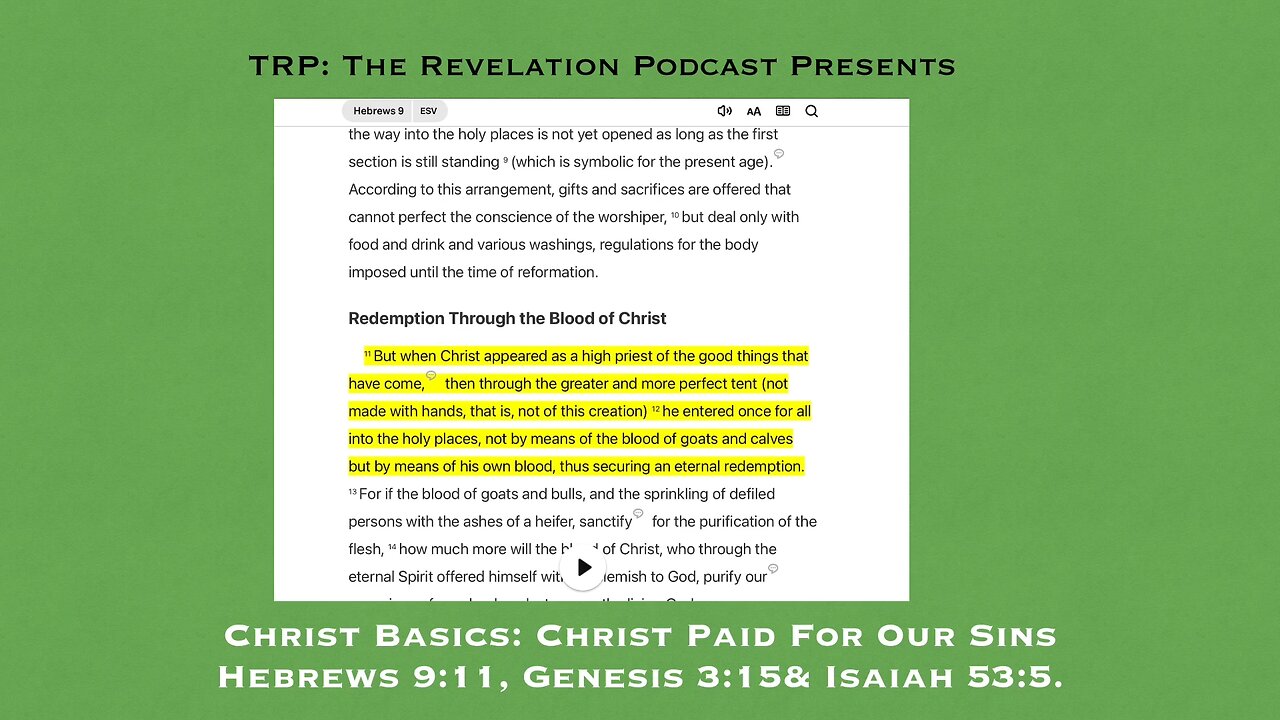 Christ Basics: Christ Paid For It All