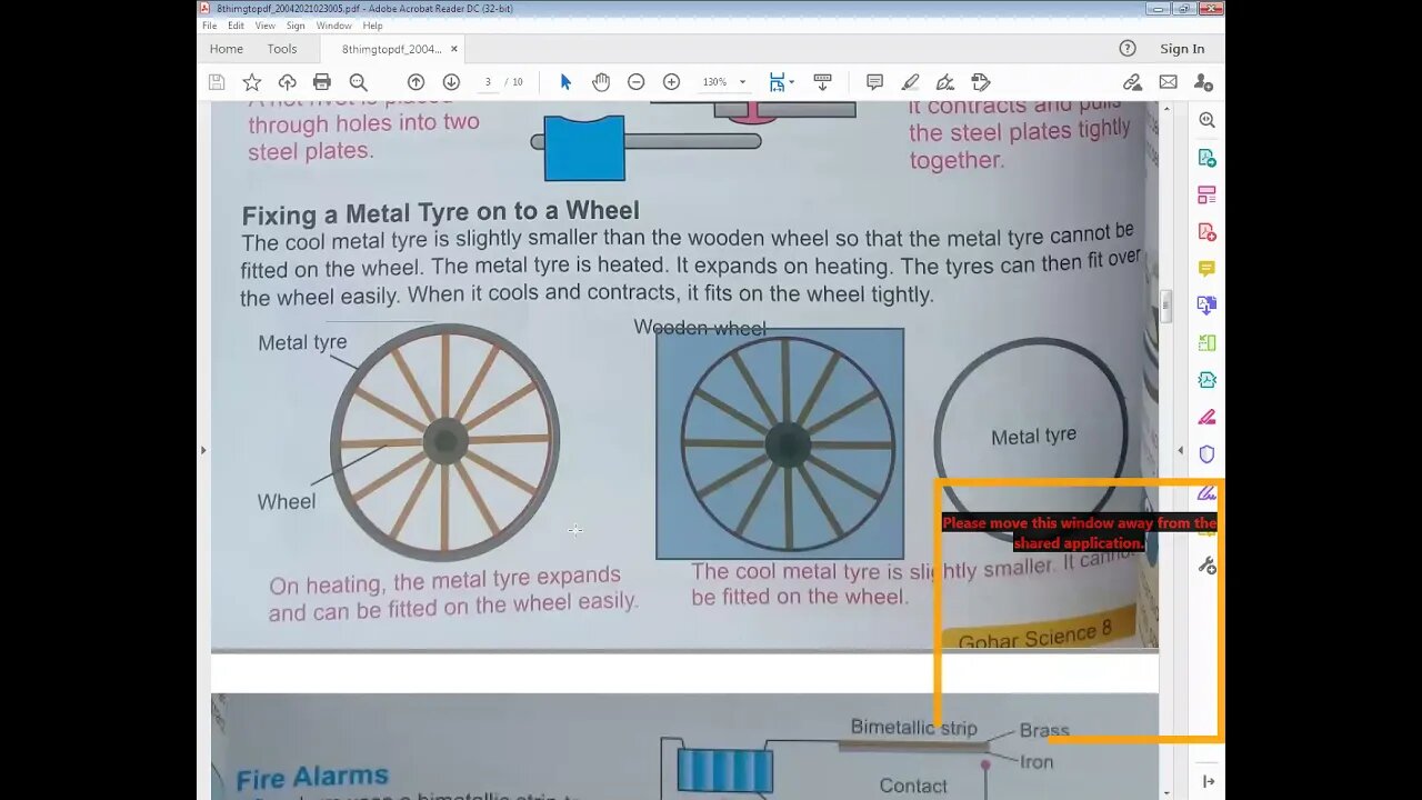 PHYSICS Class 8th Lecture#2 UNIT#9Fixing of metal tyre on to a wheel
