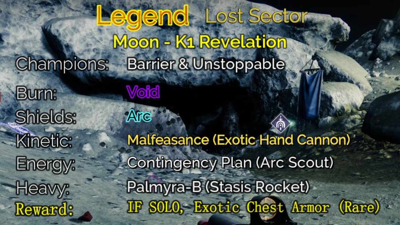 Destiny 2 Legend Lost Sector: Moon - K1 Revelation 3-10-22