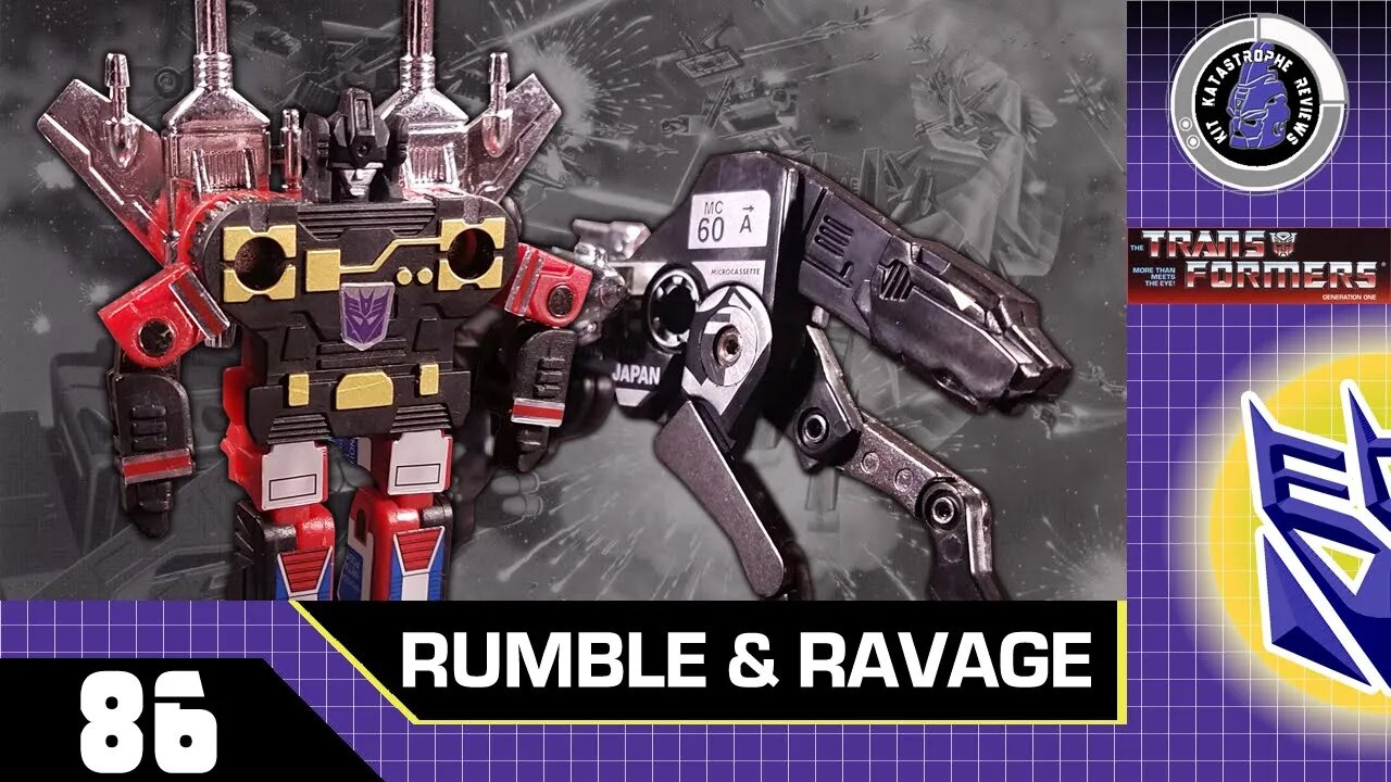 Transformers: Generation One RUMBLE & RAVAGE [Decepticon Cassettes, 1984/2019] | Kit Reviews #86