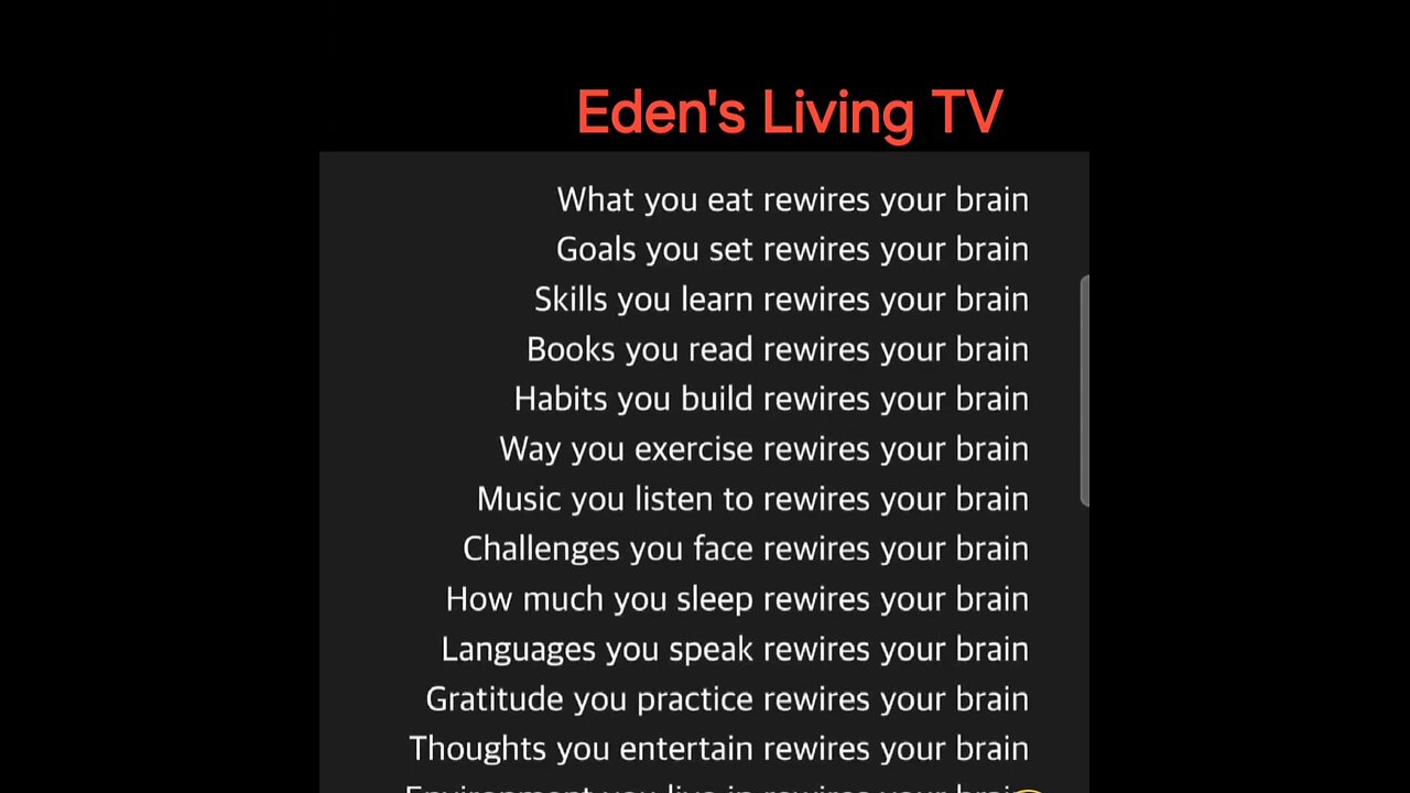 Ways to REWIRE your BRAIN with Eden's Living TV