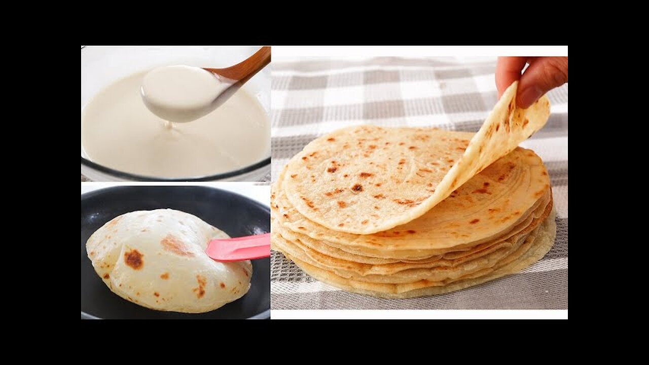 5 Minutes Ready! Quick and Easy flatbread made with Batter! NO Kneading! No Oven