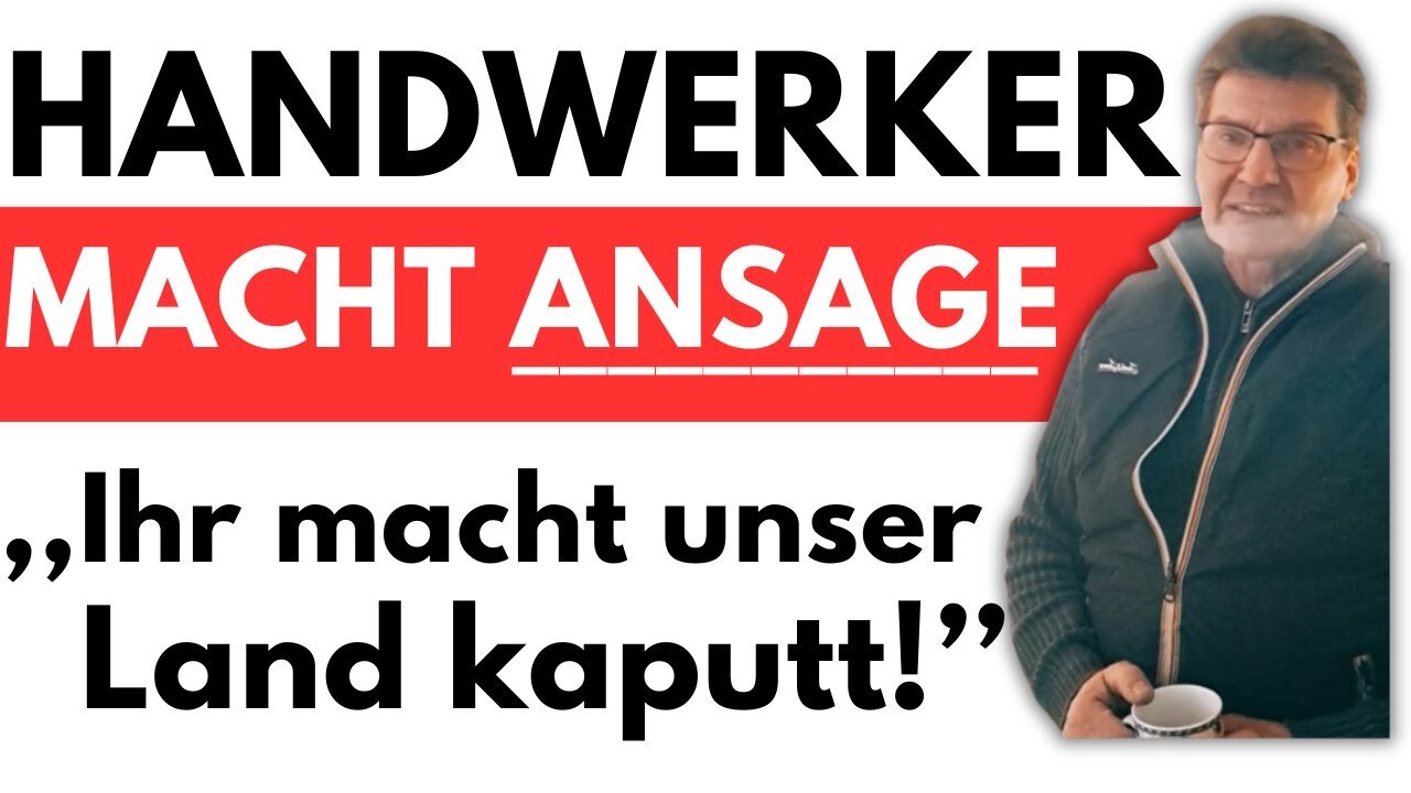 💥MUTIGER HANDWERKER MACHT KNALLHARTE ANSAGE AN AMPEL💥@Politik Perspektiven🙈