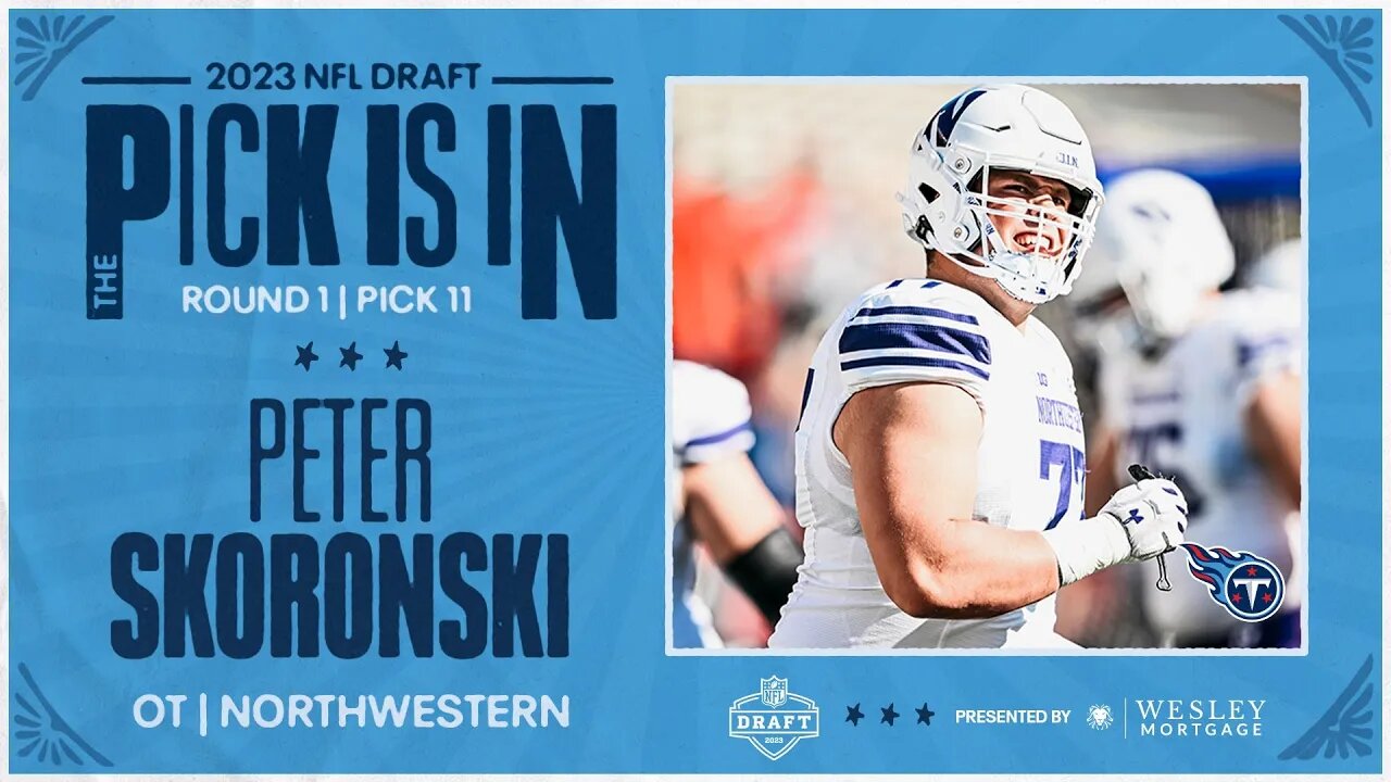 TITANS FAN REACTS TO PETER SKORONSKI BEING SLECTED 11TH OVERALL | 2023 NFL DRAFT