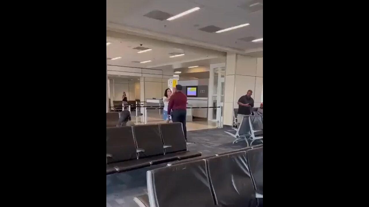 Spirit Airlines employee gets suspended after throwing hands with a female at the airport.