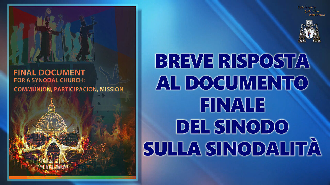 Breve risposta al Documento finale del Sinodo sulla sinodalità
