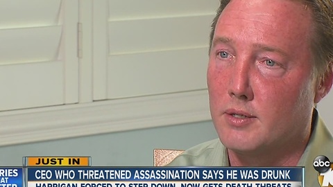 CEO who threatened the President-elect says he was drunk