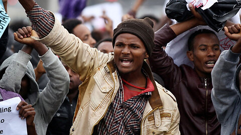 Anti-Eritrean Demonstration In The Streets Of Debre Zeit, Ethiopia