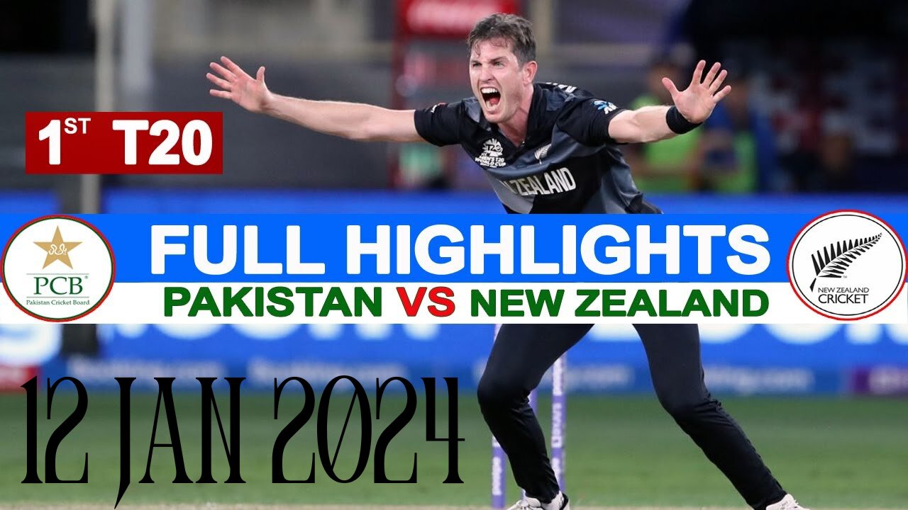 Full Highlights - Pakistan Vs New Zealand 1st T20 Match 12 jan 2024