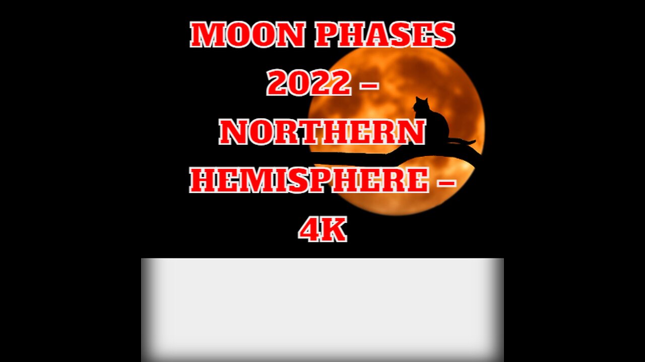 Moon Phases 2022 – Northern Hemisphere – 4K