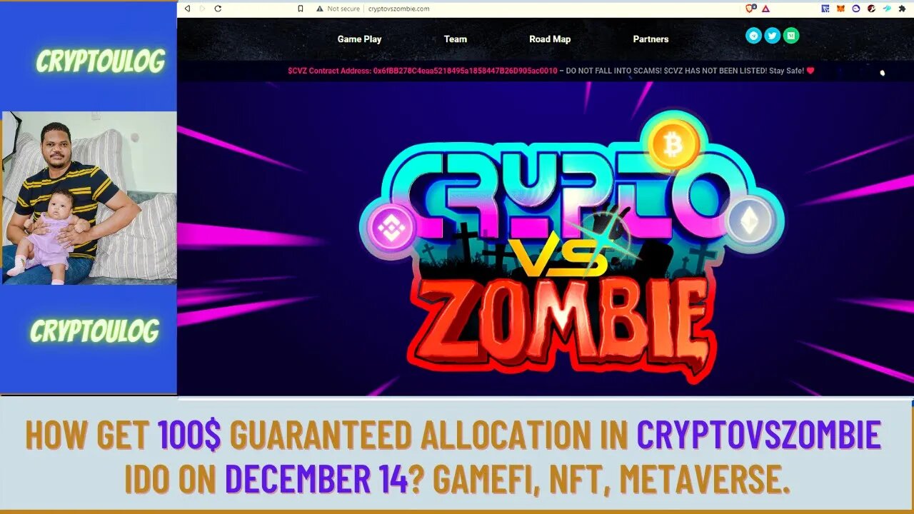 How Get 100$ Guaranteed Allocation In CryptovsZombie IDO On December 14? Gamefi, NFT, Metaverse.