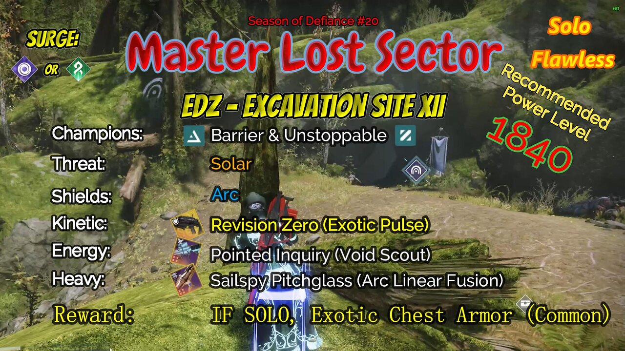 Destiny 2 Master Lost Sector: EDZ - Excavation Site XII on my Titan Solo-Flawless 4-16-23