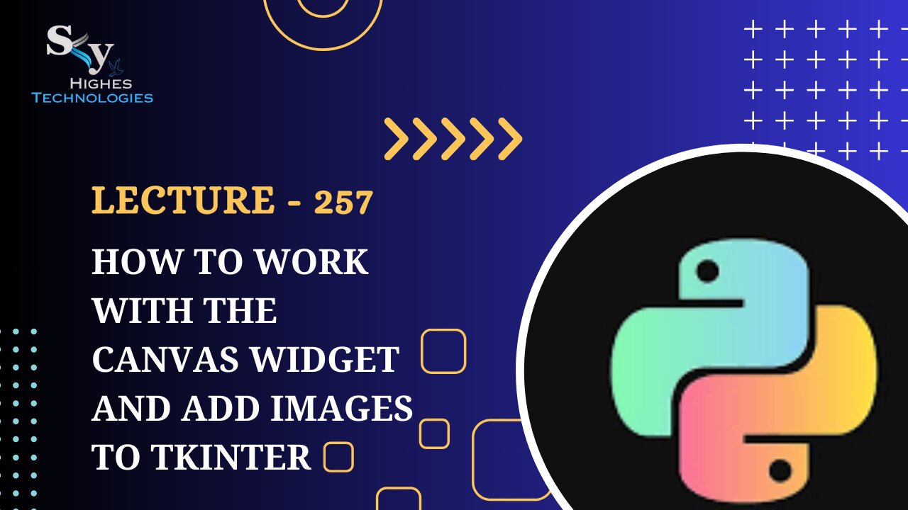 257. How to work with the Canvas Widget and Add Images to Tkinter | Skyhighes | Python