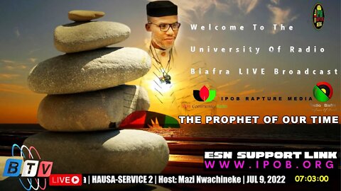 Welcome To The University Of Radio Biafra Live Broadcast | SHABBAT-SHALOM | JUL 9, 2022