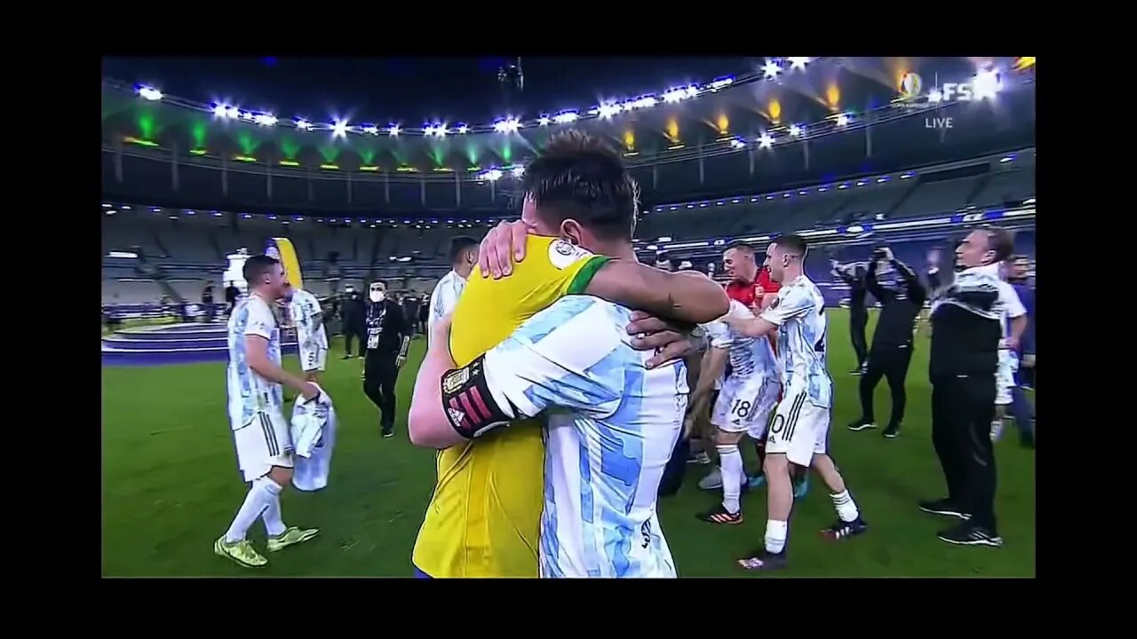 Messi & Neymar hug - Very emotional 🐐💙❤