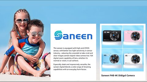 Saneen Digital Camera, 4k Cameras for Photography & Video