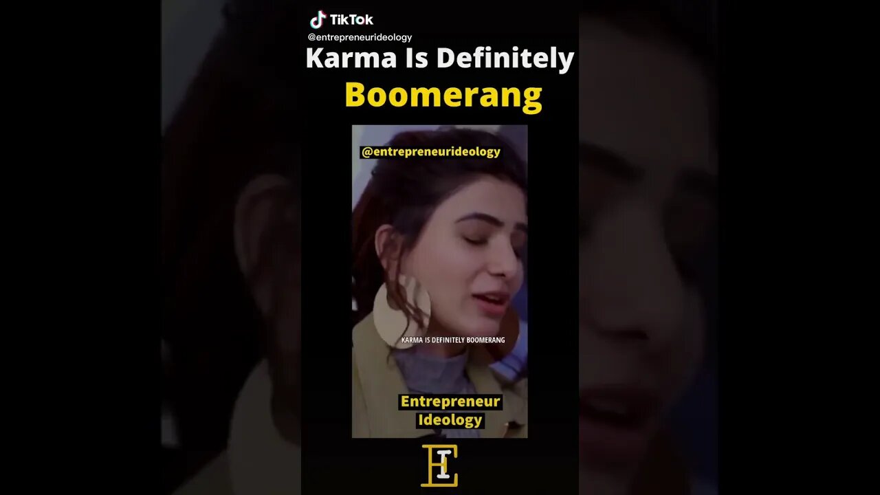 Karma Is Definitely A Boomerang tiktok entrepreneurideology