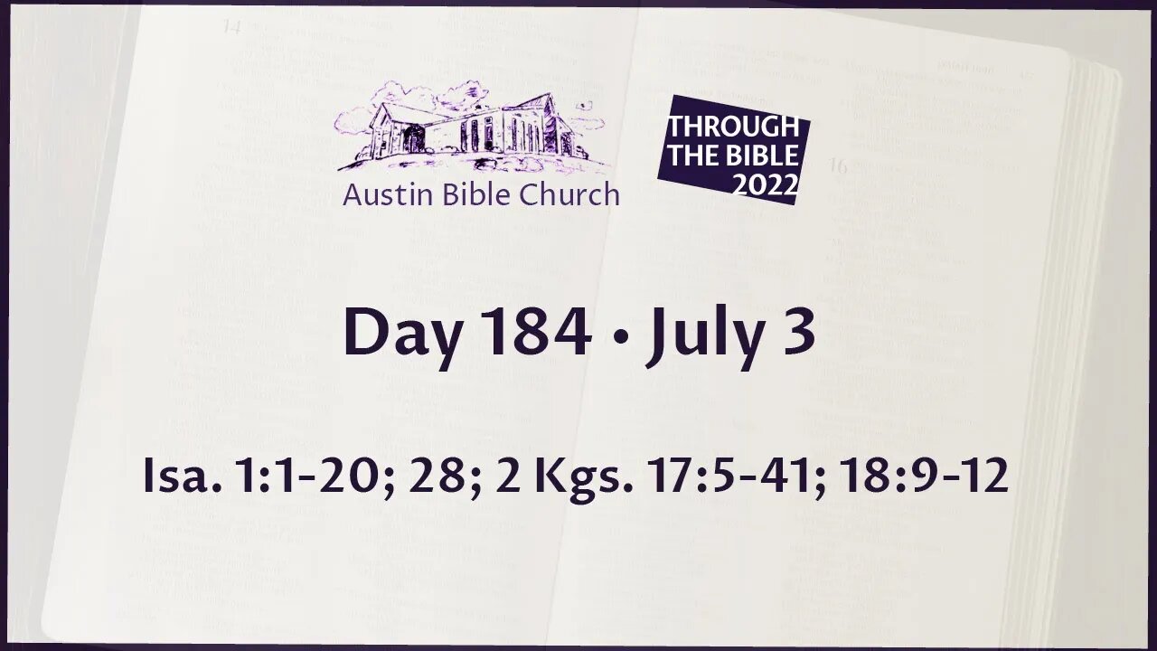 Through the Bible 2022 (Day 184)