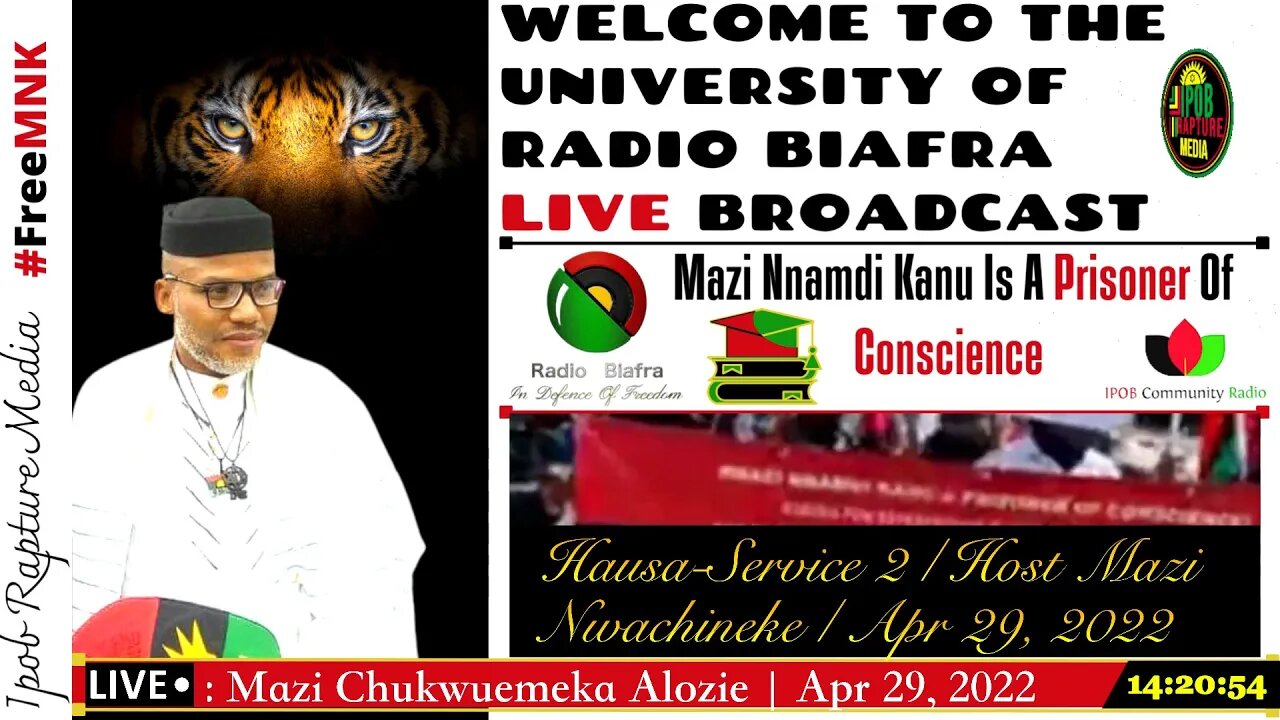 Welcome To The University Of Radio Biafra | USA 1 LIVE | Host: Mazi ALOZIE | Apr 29, 2022