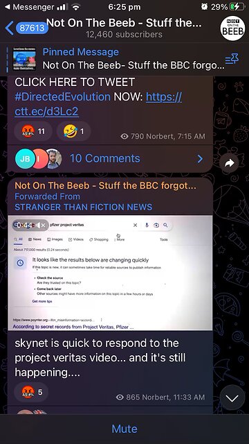 Project Veritas : Pfizer : skynet search