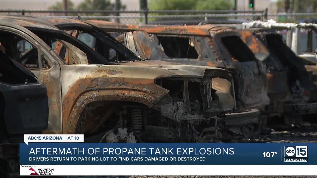 Travelers return to find their cars damaged after fire