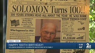 World War II veteran celebrates 100th birthday with family