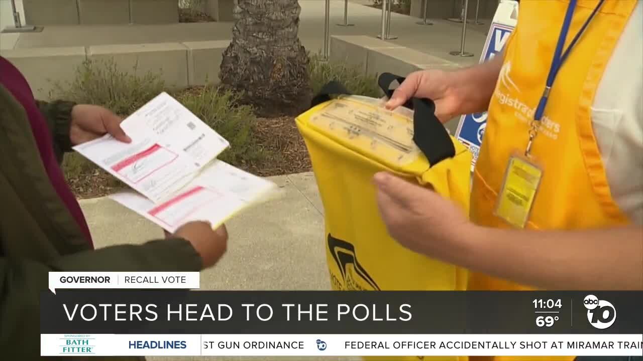 San Diego voters head to the polls for California gubernatorial recall election