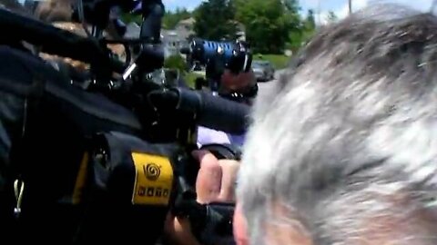 Press Swarm around a parent leaving Fitchburg High School 6-4-10