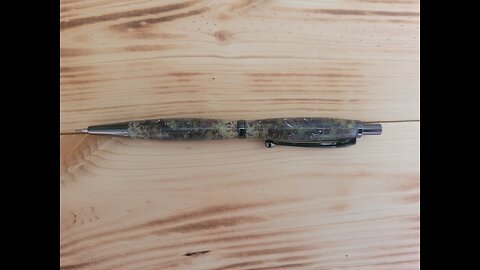 Green Resin and Purpleheart pencil