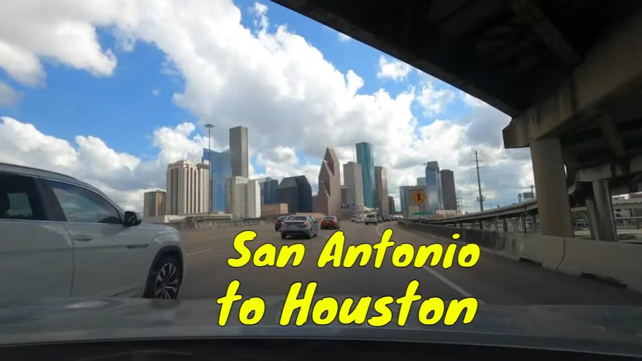 San Antonio to Houston Real Time Road Trip 4K