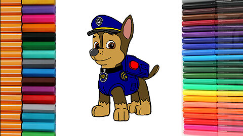 How to draw Chase Paw Patrol