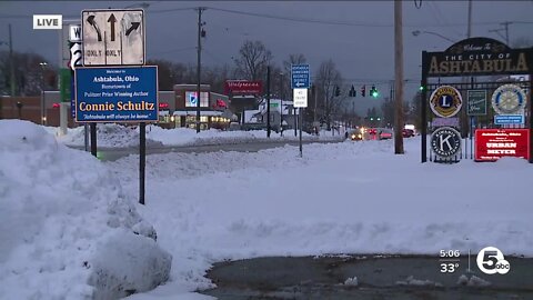 Ashtabula County hit with heavy snow