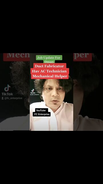 Oman job Vacancy Duct Fabricator Av AC TechnicianMechanical Helper #Job #omanjob