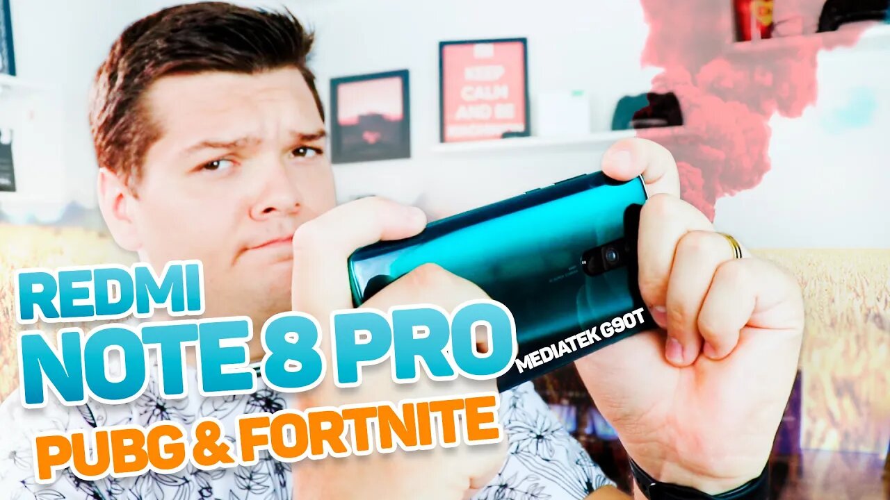 ESQUENTADINHO? Redmi Note 8 PRO no PUBG E FORTNITE - GAME TESTE!