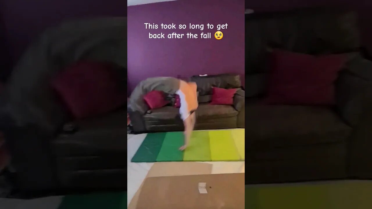 This took so long to get back after the fall 🥹 #backhandspring #gymnastics