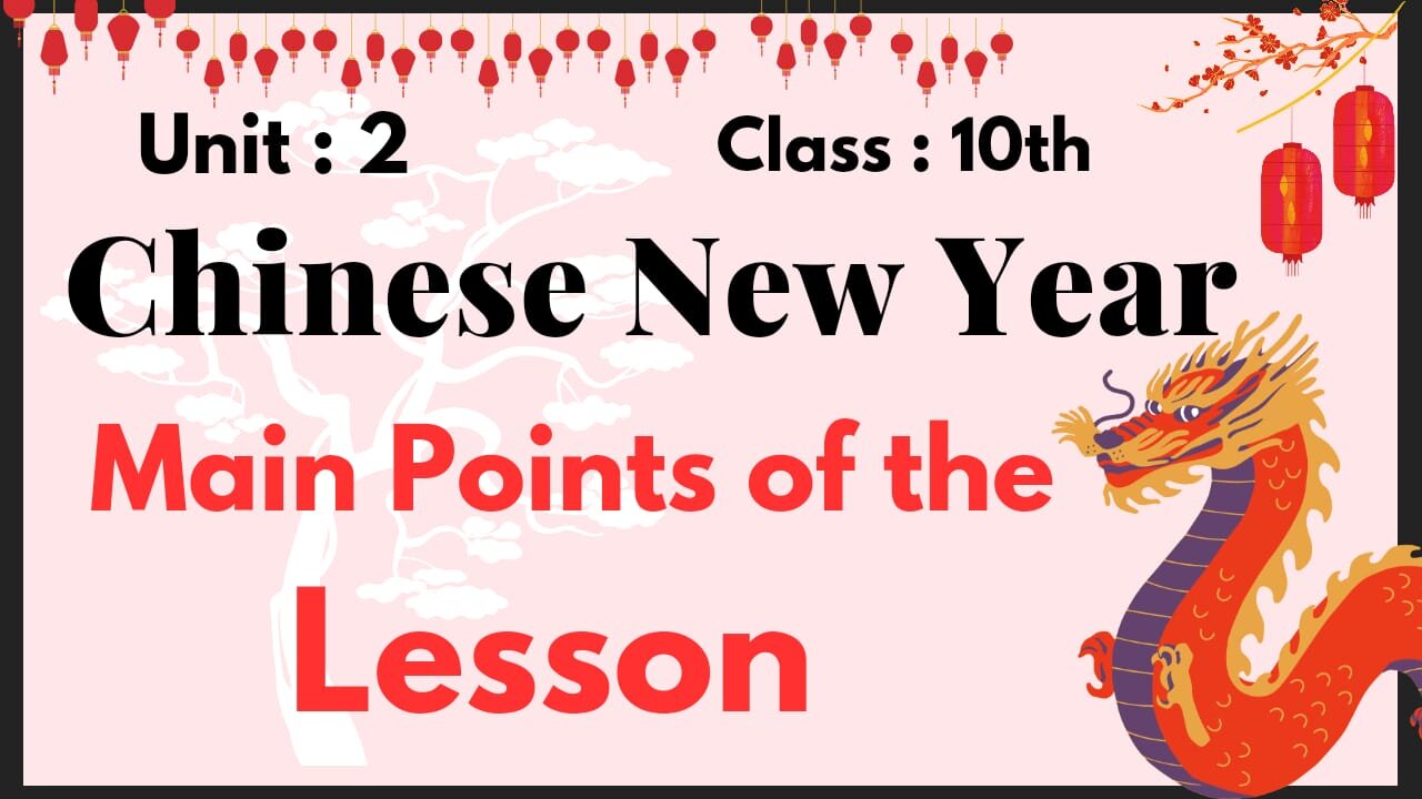 Chinese new year || Main points of the lesson || Fu || Dragon year