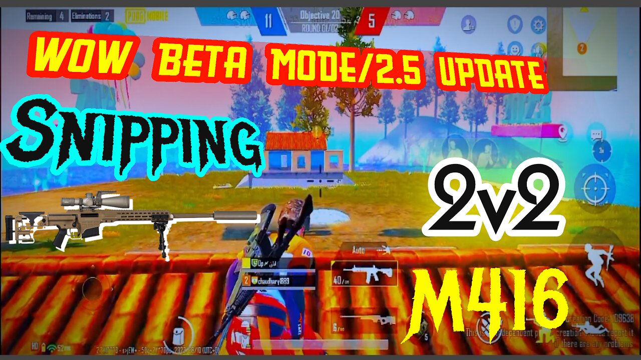 Pubg mobile new Gameplay | Pubg new update beta version | 2v2 snipping