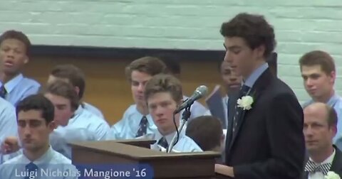 Alleged UnitedHealthcare CEO Assassin Luigi Mangione Delivering his Valedictorian Speech in 2016